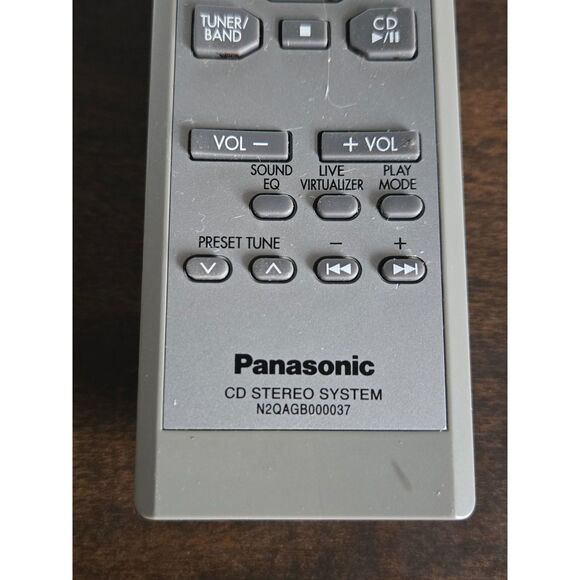 Panasonic N2QAGB000037 CD Stereo System Remote Control Tested Working - Picture 3 of 5